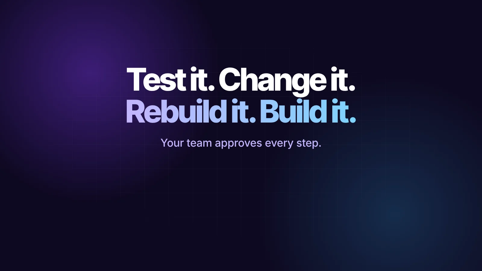 Test it. Change it. Rebuild it. Build it. Your team approves every step. Play the CORE explainer video